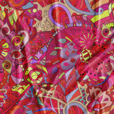 Dark Red Zara Print Fabric Manufacturer in India